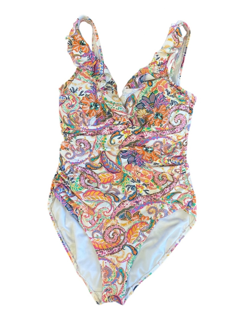 Lauren Ralph Lauren Majestic Paisley One-Piece Swimsuit No Tag Sz. 10?